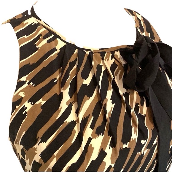 ANN TAYLOR Sheath Dress with Off-Center Neck Bow Tie size 4 - Picture 10 of 10